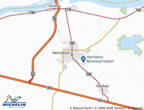 Carte MICHELIN Hermiston - ViaMichelin