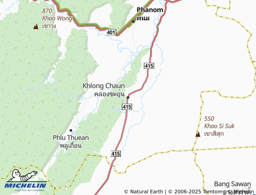 MICHELIN Khlong Cha-un map - ViaMichelin