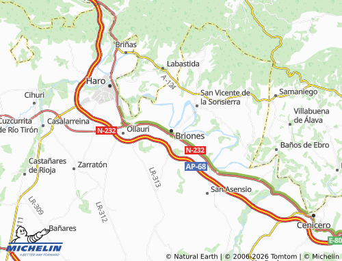 MICHELIN Briones map - ViaMichelin