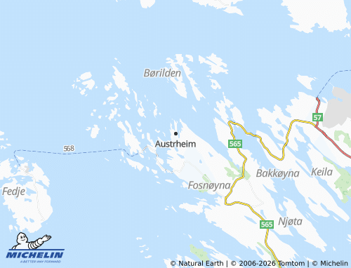Mappa MICHELIN Austrheim - ViaMichelin