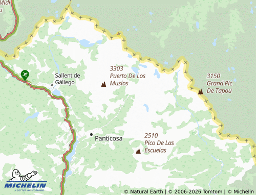 MICHELIN Baños de Panticosa map - ViaMichelin