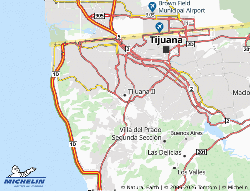 Mapa MICHELIN Tijuana II - ViaMichelin