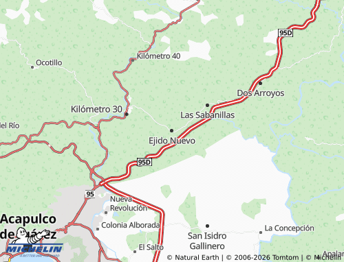 MICHELIN-Landkarte Ejido Nuevo - ViaMichelin