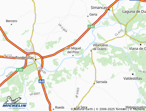 MICHELIN San Miguel del Pino map - ViaMichelin