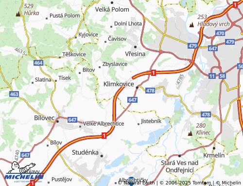 MICHELIN-Landkarte Janovice - ViaMichelin