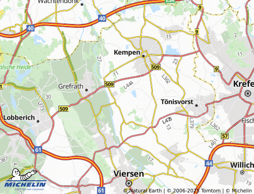 MICHELIN Thelen map - ViaMichelin