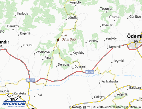MICHELIN Kayaköy map - ViaMichelin