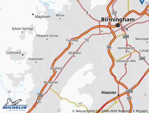 Mapa MICHELIN Midfield - ViaMichelin