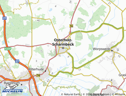 MICHELIN-Landkarte Osterholz-Scharmbeck - ViaMichelin
