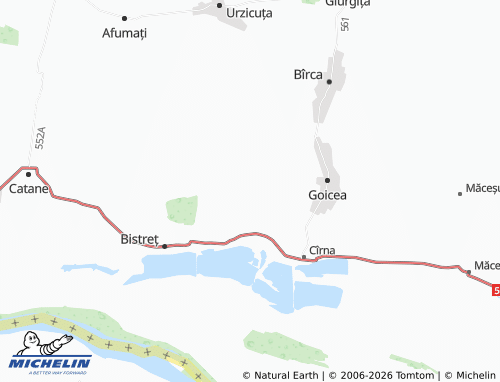 MICHELIN Brândușa map - ViaMichelin