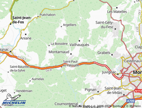 Kaart MICHELIN Montarnaud - ViaMichelin