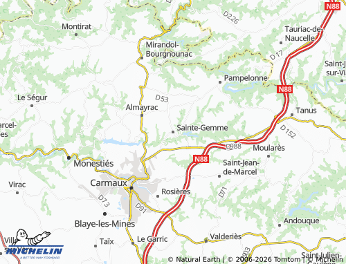 Mapa MICHELIN Sainte-Gemme - ViaMichelin