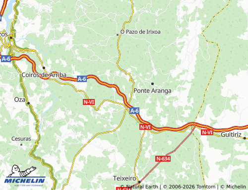 MICHELIN O Canedo map - ViaMichelin