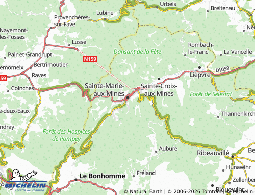 Mapa MICHELIN Sainte-Marie-Aux-Mines - ViaMichelin