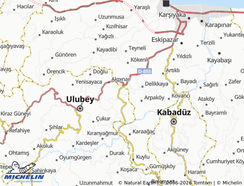 MICHELIN Aydınlar map - ViaMichelin
