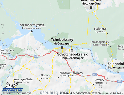 MICHELIN-Landkarte Tscheboksary - ViaMichelin