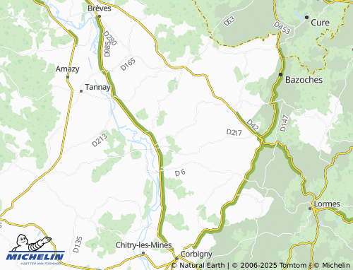 MICHELIN Vaux map - ViaMichelin