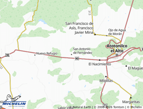 Kaart MICHELIN San Antonio de Fernández - ViaMichelin
