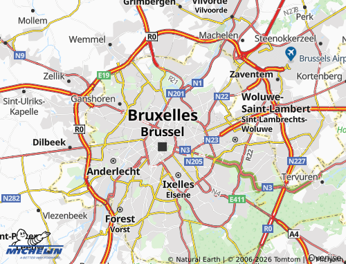 MICHELIN Sint-Joost-ten-Node map - ViaMichelin