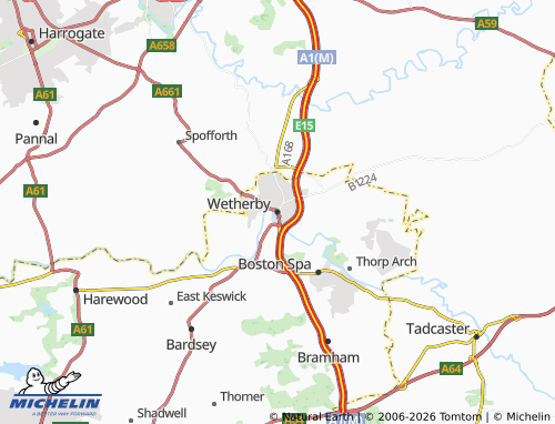 Carte MICHELIN Wetherby - ViaMichelin