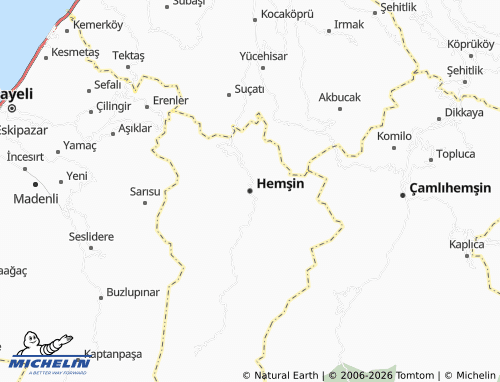 Mappa MICHELIN Hemşin - ViaMichelin