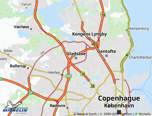 MICHELIN-Landkarte Gladsaxe - ViaMichelin