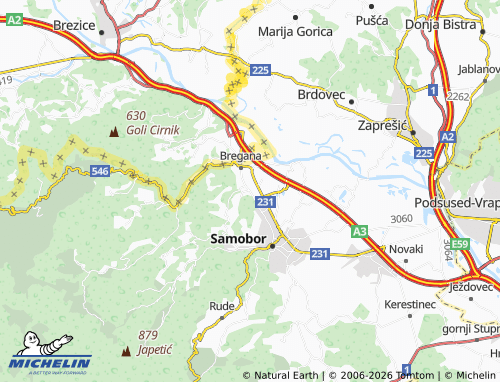 MICHELIN-Landkarte Lug Samoborski - ViaMichelin