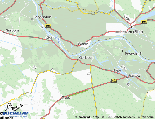MICHELIN Gorleben map - ViaMichelin