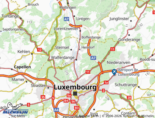 Mapa MICHELIN Helmsange - ViaMichelin