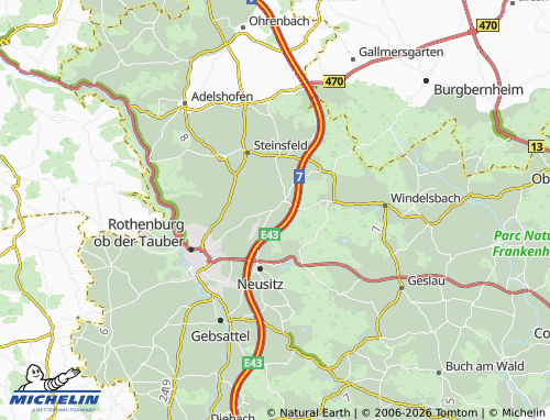 MICHELIN Schweinsdorf map - ViaMichelin