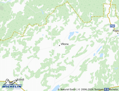 Mapa MICHELIN Vīksnas pagasts - ViaMichelin