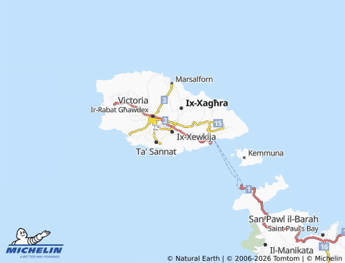 Kaart MICHELIN Ix-Xewkija - ViaMichelin
