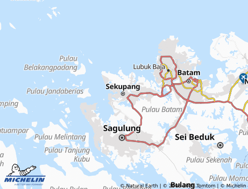 MICHELIN Sungai Harapan map - ViaMichelin