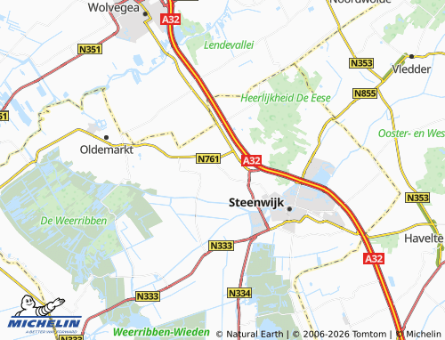 Mapa MICHELIN Steenwijkerwold - ViaMichelin