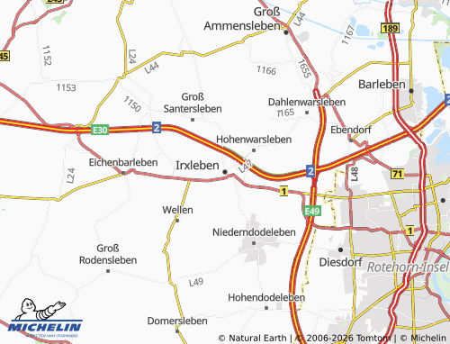 MICHELIN-Landkarte Irxleben - ViaMichelin