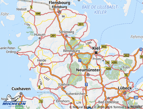 Kaart MICHELIN Rendsburg-Eckernförde - ViaMichelin