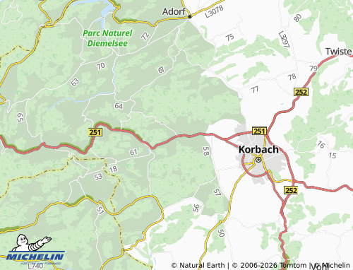 MICHELIN Rhena map - ViaMichelin