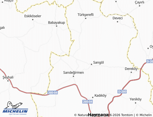 MICHELIN Durutlar map - ViaMichelin