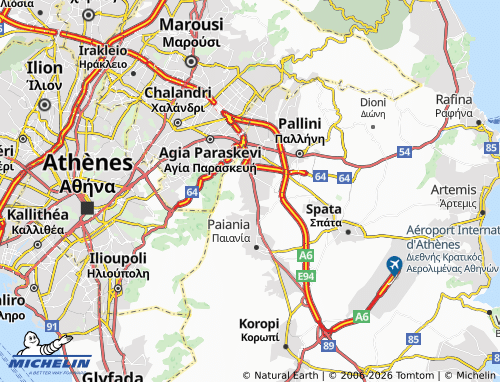 Mapa MICHELIN Glyka Nera - ViaMichelin