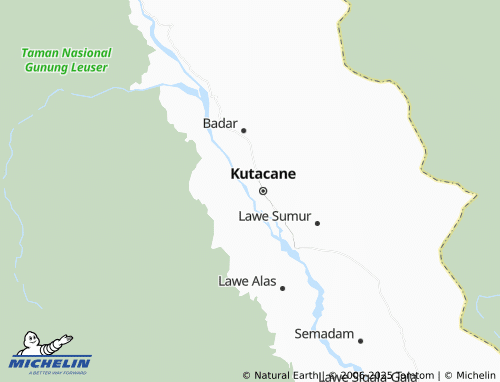 MICHELIN Muara Lawe Bulan map - ViaMichelin