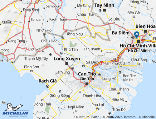Mapa MICHELIN Đồng Tháp - ViaMichelin