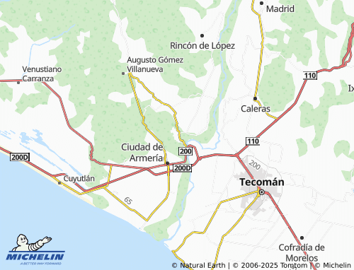 MICHELIN Cofradía de Juárez map - ViaMichelin