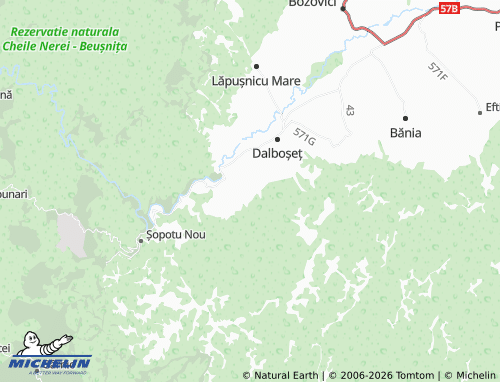 MICHELIN Prislop map - ViaMichelin
