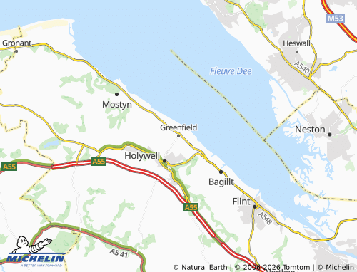 Mappa MICHELIN Greenfield - ViaMichelin