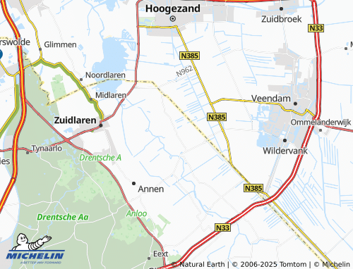 MICHELIN-Landkarte Oud Annerveen - ViaMichelin