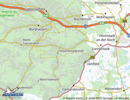 MICHELIN-Landkarte Hermersdorf - ViaMichelin
