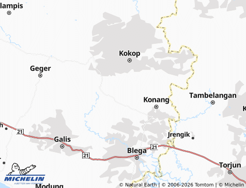 MICHELIN-Landkarte Durin Timur - ViaMichelin