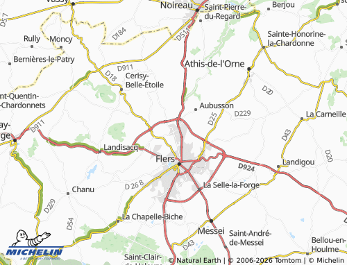Carte MICHELIN Saint-Georges-des-Groseillers - ViaMichelin