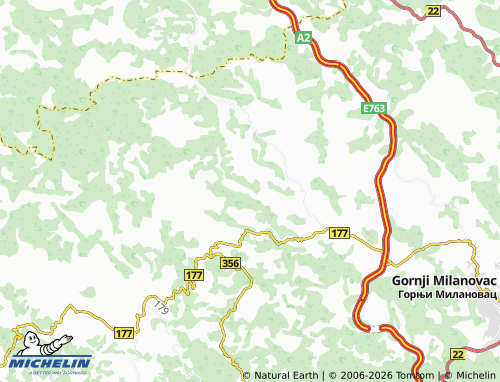 Kaart MICHELIN Lozanj - ViaMichelin