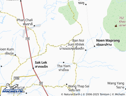 MICHELIN Khlong Sai map - ViaMichelin